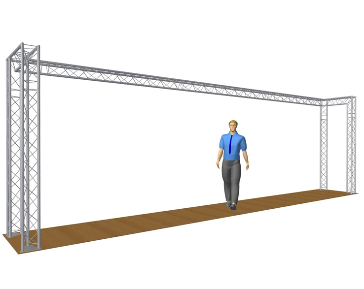 7m x 1m x 2.5m Backwall Trio System 35 Truss